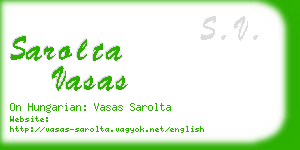 sarolta vasas business card
